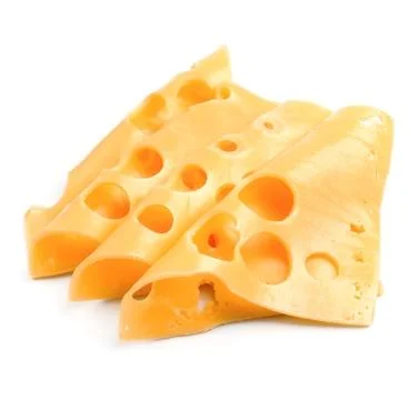 Slices of cheese Foto stock