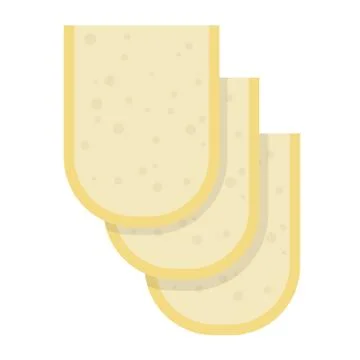 Slices of cheese vector flat isolated Stock Illustration