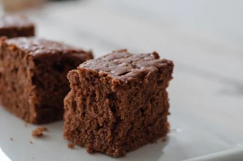 Slices of chocolate cake Stock Photos