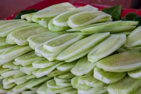 Slices of cucumber Stock Photos