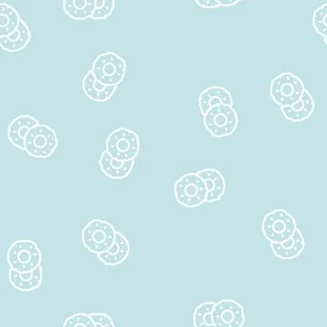 Slices cut pineapple line vector seamless pattern Stock Illustration