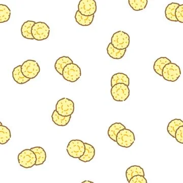 Slices cut pineapple vector seamless pattern Stock Illustration