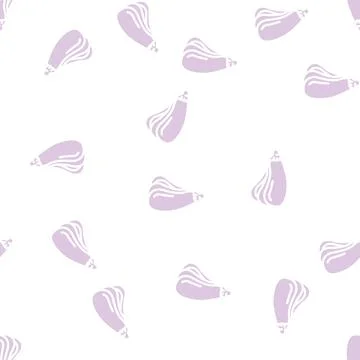 Slices eggplant glyph vector seamless pattern Stock Illustration