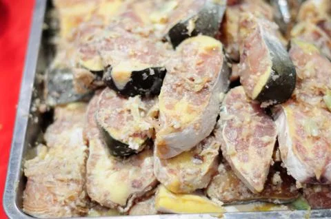 Slices of Fermented Fish Stock Photos