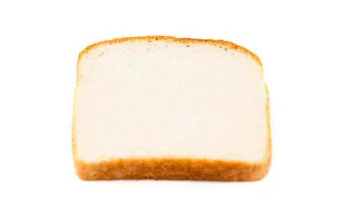 Slices of Fresh Bread on a White Background Stock Photos