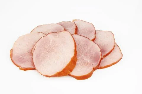 Slices of ham Stock-Fotos