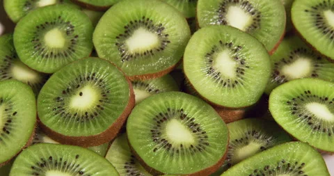 Slices of the Kiwi Fruit Stock Footage 243240694