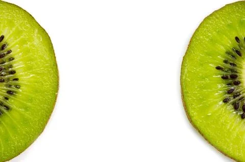 Slices of kiwi fruit Stock Photos