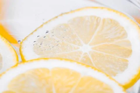 Slices of lemon Stock Photos