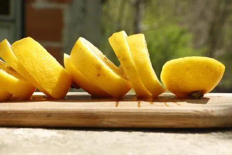Slices of lemon Stock Photos