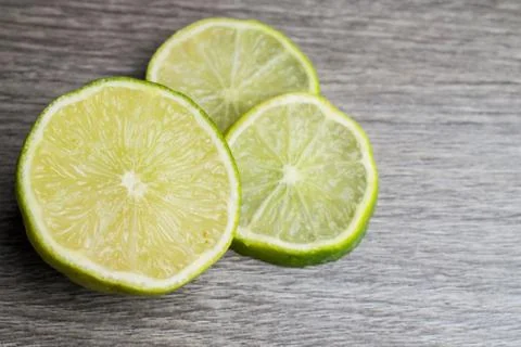 Slices of lime Stock Photos