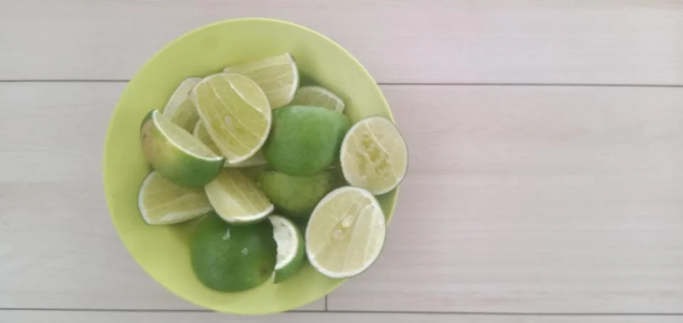 Slices of Lime Foto stock