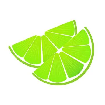 Slices of lime in vector 스톡 일러스트
