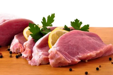 Slices of the loin Stock Photos