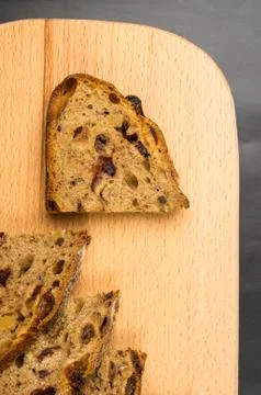 Slices of malt bread handmade Foto stock