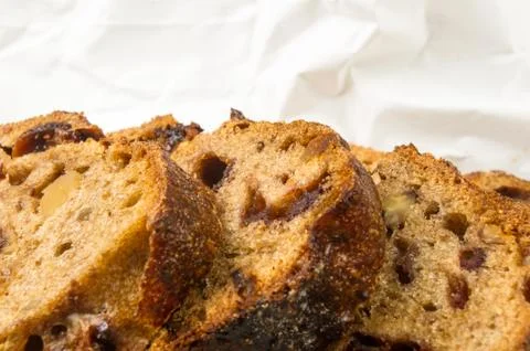 Slices of malt bread handmade Фото