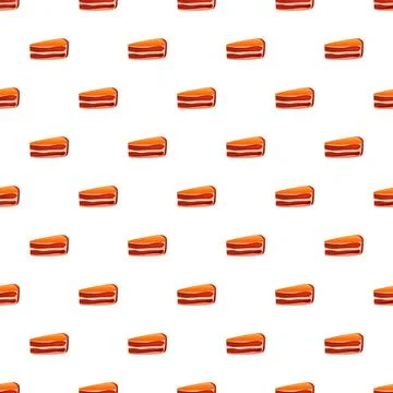 Slices of meat bacon creating a repeating pattern Stock Illustration