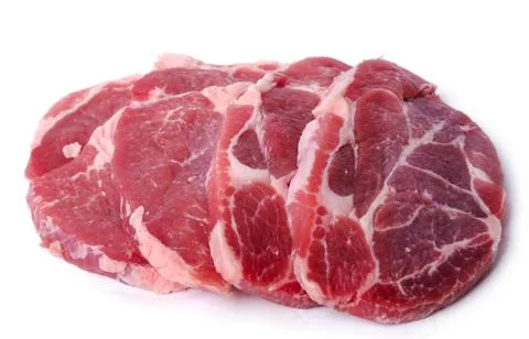 Slices of meat Stock Photos