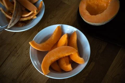 Slices of melon Stock Photos