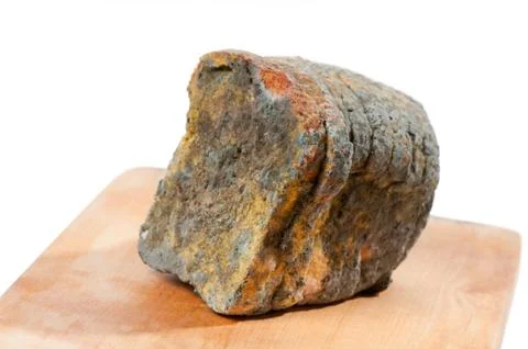 Slices of moldy bread on white Stock Photos
