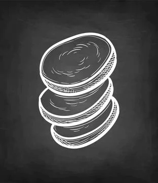 Slices of mozzarella cheese. Stock Illustration