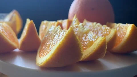 Slices of Orange Stock Footage 134369344