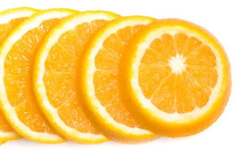 Slices of Orange Fruit 스톡 사진