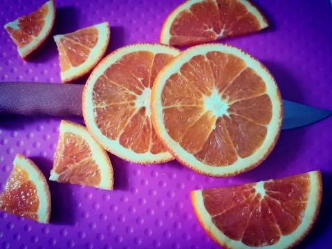 Slices of orange Stock-Fotos