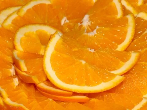 Slices of orange Stock Photos