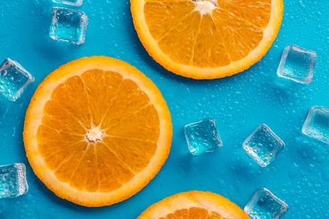 Slices of orange Stock Photos