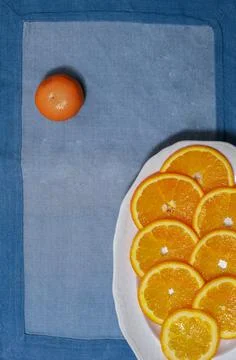 Slices of orange Stock Photos
