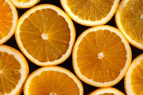 Slices of oranges Stock Photos