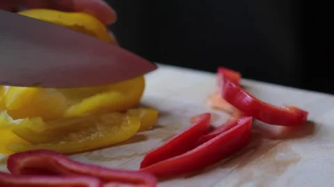 Slices of pepper Stock Footage 281905772
