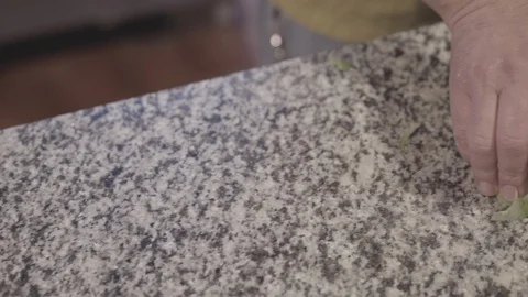 Slices Pieces Of Salad Video stock 87550678
