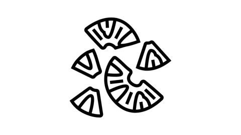 Slices pineapple line icon animation Stock Footage 224426572