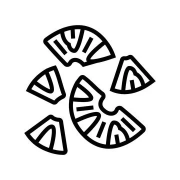 Slices pineapple line icon vector illustration Stock Illustration