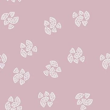 Slices pineapple line seamless pattern Stock Illustration