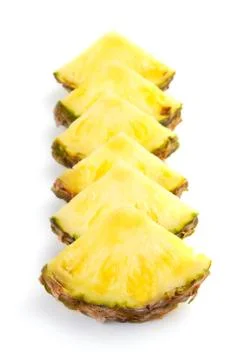 Slices of pineapple Stock Photos