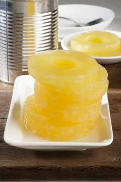 Slices of pineapple Stock Photos