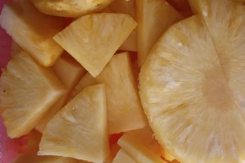 Slices of a pineapple Stock Photos
