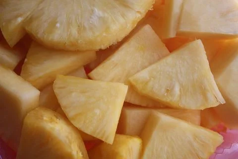Slices of a pineapple Stock Photos