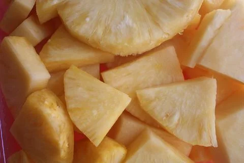 Slices of a pineapple Stock Photos