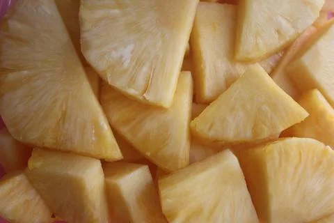 Slices of a pineapple Stock Photos