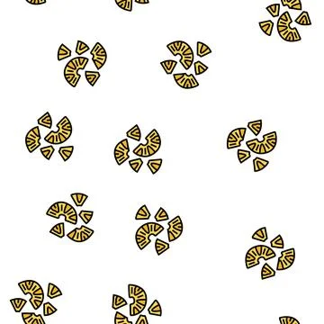Slices pineapple vector seamless pattern Stock Illustration