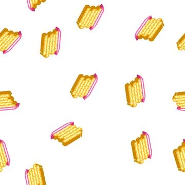 Slices plate pineapple isometric icon seamless pattern Stock Illustration