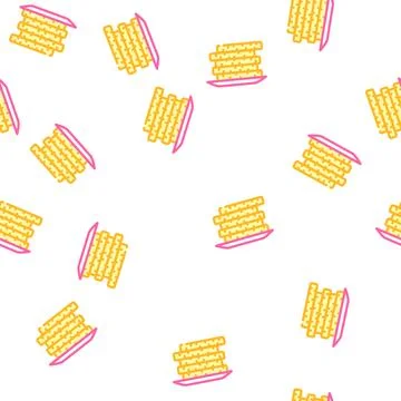 Slices plate pineapple vector seamless pattern Stock Illustration