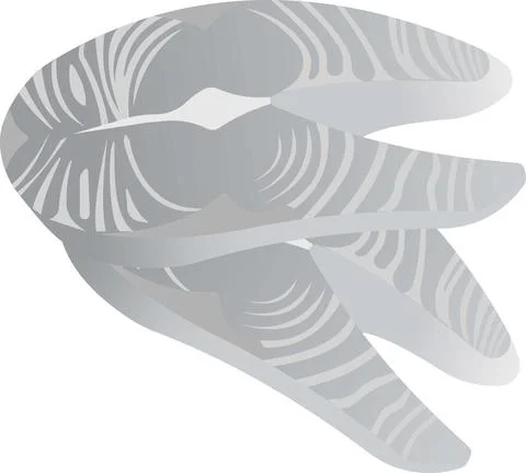 Slices of red fish. Grayscale image of food. Stock Illustration
