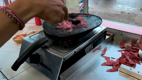 Slices of roasted meat 库存影片 329494850