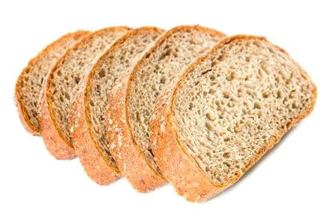 Slices of rye bread Stock Photos