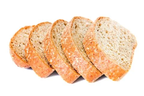 Slices of rye bread Stock Photos